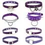 WeeH Gothic Choker Set for Women and Girls - Pack of 8pcs Black PU Choker Punk Rock Necklace Vintage Collar Cosplay Choker Costume Accessory WeeH Gothic Choker Set for Women and Girls - Pack of 8pcs Black PU Choker Punk Rock Necklace Vintage Collar Cosplay Choker Costume Accessory