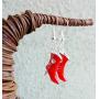 Enamel Dangle Western Rhinestone Cowboy Boot Earrings by Pashal