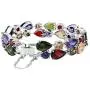 Classic Multi Gemstones Silver Sets, Amethyst Garnet Morganite Peridot Classic Multi Gemstones Silver Sets, Amethyst Garnet Morganite Peridot