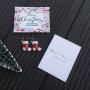 RareLove Cute Christmas Red Stocking Sock Piercing Dangle Earrings Bling Crystal CZ Silver Plated Alloy Holiday Jewelry For Women Girls