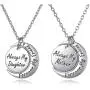Mom & Daughter Necklace Set for 2 - Always My Mother/Daughter Forever My Friend Unique Mom/Daughter Matching Moon Pendant Necklaces, Jewelry Gifts for Best Mom Ever Mom & Daughter Necklace Set for 2 - Always My Mother/Daughter Forever My Friend Unique Mom/Daughter Matching Moon Pendant Necklaces, Jewelry Gifts for Best Mom Ever