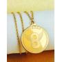 Forever 24KT Gold Plated 2 sided Medallion Memorial Necklace | Rope 24” Goldtone Chain | Basketball Tribute to Number 8, 24 Jersey | 1978-2020 G.O.A.T