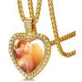 FaithHeart Custom Photo Necklace Personalized Picture Necklaces for Women Men Round/Heart Pendant Necklaces Hip Hop Jewelry