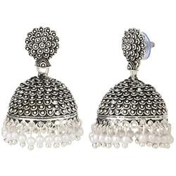 Efulgenz Indian Vintage Bollywood Gypsy Oxidized Gold Plated Traditional Jhumka Jhumki Earrings for Women and Girls