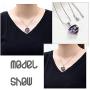 constantlife Cremation Jewelry for Ashes, My Best Friend Heart Shape Memorial Urn Necklace Stainless Steel Crystal Pendant Ashes Holder Keepsake