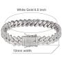 PY BLING 14K Gold/White Rose Gold Plated 12mm Hip Hop Full Iced Out Miami Cuban Link Chain Choker CZ Lab Diamond Necklace/Bracelet for Men and Women