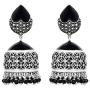 Aheli Antique Indian Oxidized Enamel Drop Dangle Jhumki Earrings Ethnic Traditional Wedding Party Wear Fashion Jewelry for Women Girls