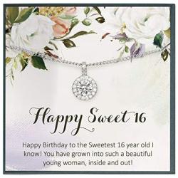 Grace of Pearl Sweet 16 Birthday Gift Idea, 16th Bday Gift Girl Necklace, Sweet 16 Necklace, Gift for 16 Year Old Girl, Sweet Sixteen Jewelry