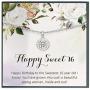 Grace of Pearl Sweet 16 Birthday Gift Idea, 16th Bday Gift Girl Necklace, Sweet 16 Necklace, Gift for 16 Year Old Girl, Sweet Sixteen Jewelry