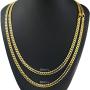 Fashion kimi2 NA313-Vacuum Coating 18k Gold Filled Women Men Chain Classic Necklace Jewelry 5mm