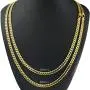 Fashion kimi2 NA313-Vacuum Coating 18k Gold Filled Women Men Chain Classic Necklace Jewelry 5mm