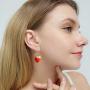 Korean Earrings Jewelry Simulation Strawberry Earrings Girl Fun Cute Fruit Acrylic Drop Earrings for Women