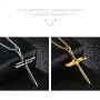 PAMTIER Mens Stainless Steel Nail Cross Pendant Necklace Christian Jesus Christ Silver Gold Black PAMTIER Mens Stainless Steel Nail Cross Pendant Necklace Christian Jesus Christ Silver Gold Black