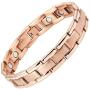 Willis Judd Titanium Magnetic Therapy Bracelet Rose Tone Size Adjusting Tool and Gift Box Included