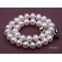 JYX Pearl White Freshwater Pearl Necklace Bracelet and Earrings Set Pearl Jewellery Set AA + 5-6mm