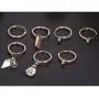 Bmadge Dangle Eerrings Gold Crystal Huggie Earrings Set Bar Circle Statement Earrings Jewelry for Women and Girls（7Pcs）