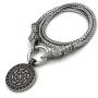 YANGFJcor Viking Rune Son of SunSloar Kolovrat Amulet Pendants Necklace,Scandinavian Round Circle Alloy Necklace Men Jewelry Gifts