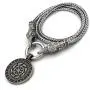 YANGFJcor Viking Rune Son of SunSloar Kolovrat Amulet Pendants Necklace,Scandinavian Round Circle Alloy Necklace Men Jewelry Gifts