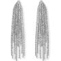 Humble Chic Simulated Diamond Long Earrings for Women - Cubic Zirconia Crystal Statement Dangle Earrings - Hypoallergenic and Safe for Sensitive Ears
