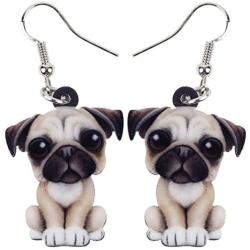 DOWAY Acrylic Siberian Husky/Chihuahua/Beagle/Dachshund/Yorkshire Terrier/Pug Dog Earrings Dangle Drop Fashion Pet Jewelry for Women Girls Kids Charm Gift