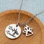 SEIRAA Pet Groomer Gift Dog Groomer Necklace Vet Tech Jewelry Paw Print Charm Necklace Gift for Animals Lover