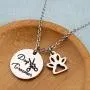 SEIRAA Pet Groomer Gift Dog Groomer Necklace Vet Tech Jewelry Paw Print Charm Necklace Gift for Animals Lover