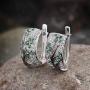 Santuzza 925 Sterling Silver Delicate Cherry Tree Earrings Green Spinel Cubic Zirconia Fashion Jewelry