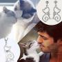 Besilver Cute Animal Pendant Necklace Charm 925 Sterling Silver Cat/Snake/Sloth/Dolphin/Starfish/Snail/Shark Cute Animal Jewelry Gift for Women Girl