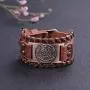 VASSAGO Vintage Amulet The Second Pentacle of Jupiter The Greater Key of Solomon Brown Leather Bracelet Gift Jewelry for Men Women VASSAGO Vintage Amulet The Second Pentacle of Jupiter The Greater Key of Solomon Brown Leather Bracelet Gift Jewelry for Men Women