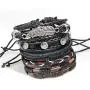 MRSXXNT Wrap Bracelets Mens Women Cowhide Multi-Layer Braided Leather Bracelet Bangle Adjustable Bracelet MRSXXNT Wrap Bracelets Mens Women Cowhide Multi-Layer Braided Leather Bracelet Bangle Adjustable Bracelet
