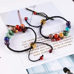 Chakra Bead Bracelets for Women - 8mm 7 Chakra Healing Bracelet with Real Stones Anxiety Meditation Yoga Gemstone Jewelry