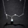 VIKI LYNN 925 Sterling Silver Created Opal Zodiac Necklace