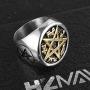 HZMAN Supernatural Devils Trap Symbol Sigil Stainless Steel Ring Pentagram Anti Possession