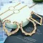 sailimue Women Hip Hop Costume Kit Gold Chain Necklace Bracelet Bamboo Hoop Earrings for Women Men Costume Jewelry Set Punk Rapper Style 80s/ 90s Party Accessories sailimue Women Hip Hop Costume Kit Gold Chain Necklace Bracelet Bamboo Hoop Earrings for Women Men Costume Jewelry Set Punk Rapper Style 80s/ 90s Party Accessories