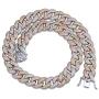 JINAO 18MM All ICED Out Simulated Diamond Miami Cuban Chain Necklace
