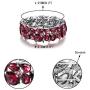 EVER FAITH Womens Wedding Party Jewelry Austrian Crystal 2 Layer Teardrop Stretch Bracelet for Her