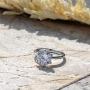 espere 3 Ct CZ Solitaire Engagement Ring Sterling Silver White Gold Plated