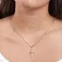 Dear Ava Mother of The Groom Gift Necklace: Parent of The Groom Jewelry, Infinity Cross (Rose-Gold-Plated-Brass, NA)