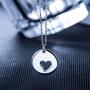 CHICLOVE Mother Daughter Jewelry Sets for Two, Cutout Heart Necklaces, 2 Sterling Silver Necklaces