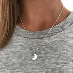 Yalice Dainty Moon Crescent Necklace Chain Minimalist Choker Necklaces Jewelry for Women and Girls