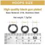 ChainsPro Huggie Hoop Earrings Pack Women or Men, 8/10/12/14/16 mm, Cartilage/Helix/Conch Piercing, Stainless Steel/18K Gold Plated/Black (Send Gift Box)