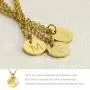 Letter Initial Necklaces for Women Girls, 14K Gold Filled Disc Letters Pendant Initial Necklace Adjustable Personality Delicate Tiny Necklace for Girls Teens Baby Best Necklace Gifts for Women