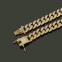 LadayPoa Tide Mens 24K Gold Plated Solid Stainless Steel Chain Iced Out Thick Miami Cuban Link Chain Necklace Hip Hop Jewelry 18,20,24Inch