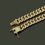 LadayPoa Tide Mens 24K Gold Plated Solid Stainless Steel Chain Iced Out Thick Miami Cuban Link Chain Necklace Hip Hop Jewelry 18,20,24Inch