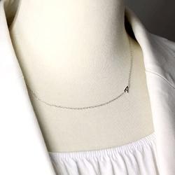Deidreamers Sterling Silver Side Mini Initial Necklace