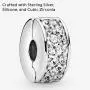 Pandora Jewelry Clear Pave Clip Cubic Zirconia Charm in Sterling Silver Pandora Jewelry Clear Pave Clip Cubic Zirconia Charm in Sterling Silver