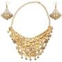 BellyLady Belly Dance Gypsy Jewelry, Gold Necklace & Earrings, Gift Idea