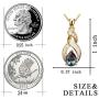 Hermosa Opal Jewelry Set Women Pendant Necklace Stud Earrings Sapphire Rainbow Mystic Topaz with 18'' Chain