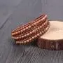 LAVI Handmade Natural Imperial Jasper 3 (Triple) Wrap Healing Leather Woven Beaded Boho Bracelet Adjustable Jewelry for Women Men Collection LAVI Handmade Natural Imperial Jasper 3 (Triple) Wrap Healing Leather Woven Beaded Boho Bracelet Adjustable Jewelry for Women Men Collection