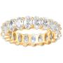 PAVOI 14K Gold Plated Rings Oval Cubic Zirconia Love Ring | 5mm Stackable Rings for Women | Gold Rings for Women